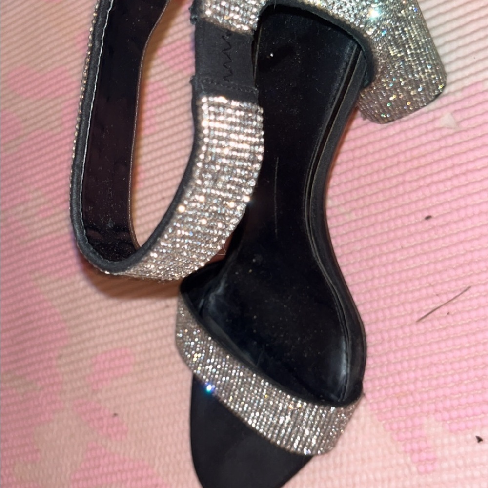 Gianni Bini Black and Silver Heels